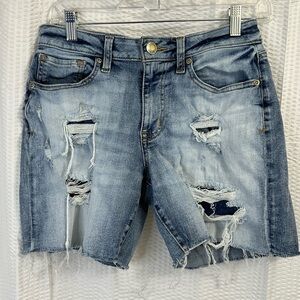 Maurices Mid-Rise Distressed Jean Short